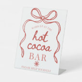 Hot Cocoa bar, Winter Party Sign 台座サイン (正面)