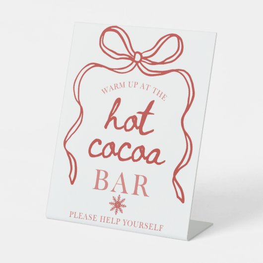 Hot Cocoa bar, Winter Party Sign 台座サイン (正面)