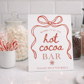 Hot Cocoa bar, Winter Party Sign 台座サイン