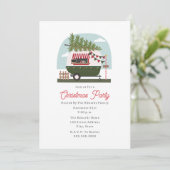 Hot Cocoa Camper Christmas Party 招待状 (スタンド正面)