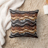 Hot Cocoa Chocoholic Funny Humor Modern Brown クッション (ブランケット)