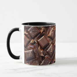 Hot Cocoa Chocoholic Funny Humor Modern Brown マグカップ
