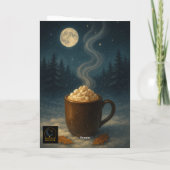 Hot Cocoa Christmas Card – Cozy Holiday Greeting w カード (裏面)