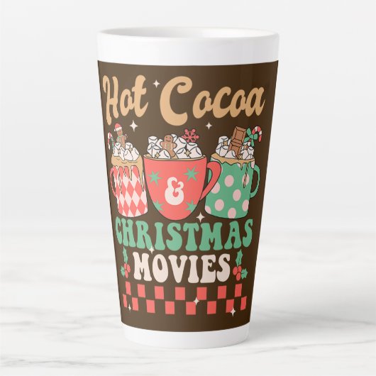 Hot Cocoa & Christmas Movies カフェラテマグ (正面)