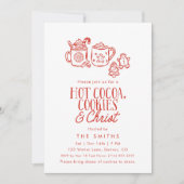 Hot Cocoa Cookies & Christ Christmas Invitation 招待状 (正面)