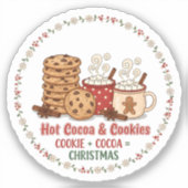 Hot Cocoa & Cookies Christmas シール (正面)
