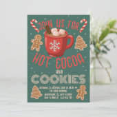 Hot Cocoa & Cookies Holiday Invitation | Christmas 招待状 (スタンド正面)