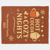 Hot Cocoa & Cozy Nights Family Blanket フリースブランケット (正面(横))