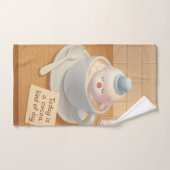 Hot Cocoa Day: Smiling Bichon Marshmallow Art バスタオルセット (ハンドタオル)