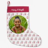 Hot Cocoa Holiday Party Watercolor Art スモールクリスマスストッキング (正面)