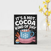 Hot Cocoa Kind Of Day Cozy Winter Drink Lover Fest カード (黄色い花)