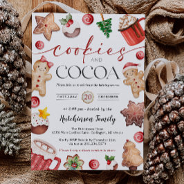 Hot Cocoa Party Invitation - Cookies and Cocoa 招待状