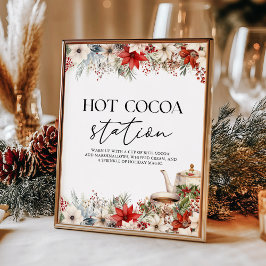 Hot Cocoa Station Christmas Holiday Tea Party ポスター