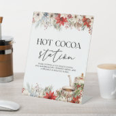 Hot Cocoa Station Christmas Holiday Tea Party 台座サイン (インサイチュ)