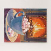 Hot Cocoa Winter Fireplace ジグソーパズル (横)