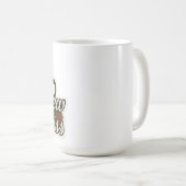 Hot Coffee Cup with Flower and Coffee Beans – Cozy コーヒーマグカップ (正面右)