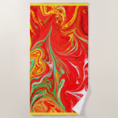 Hot Colors Patterns Art.買Now ビーチタオル (正面)