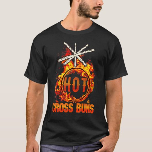 Hot Cross Buns Pattern For Dad And Womenu2019s Tシャツ (正面)