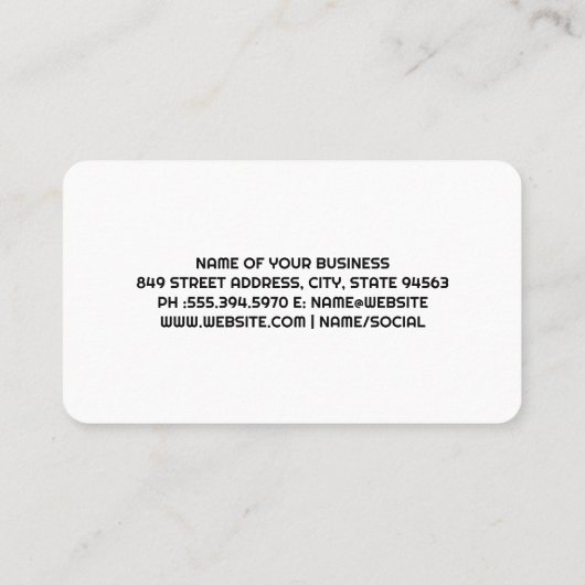 Hot Cup of Coffee | Wood Table 名刺 (裏面)