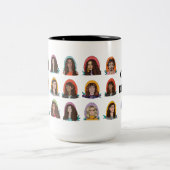 " Hot Cup of Disrupt" Mug by Language Matters ツートーンマグカップ (中央)