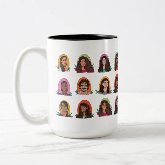 " Hot Cup of Disrupt" Mug by Language Matters ツートーンマグカップ (左)