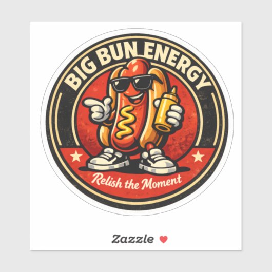 Hot Dog - Big Bun Energy - Foodie Fiends シール (シート)