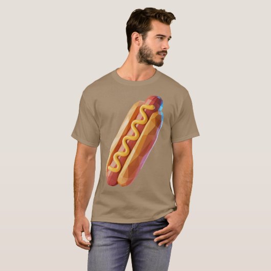 Hot Dog Cool Fastfood Logo Tシャツ (正面フル)