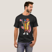 Hot Dog Day Sunglasses American Flag Usa 4th Of Ju Tシャツ (正面フル)