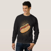 hot dog for for fans of wiener スウェットシャツ (正面フル)