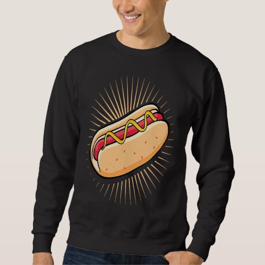 hot dog for for fans of wiener スウェットシャツ (正面)