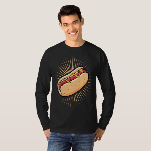 hot dog  for  for fans of wiener tシャツ (正面フル)