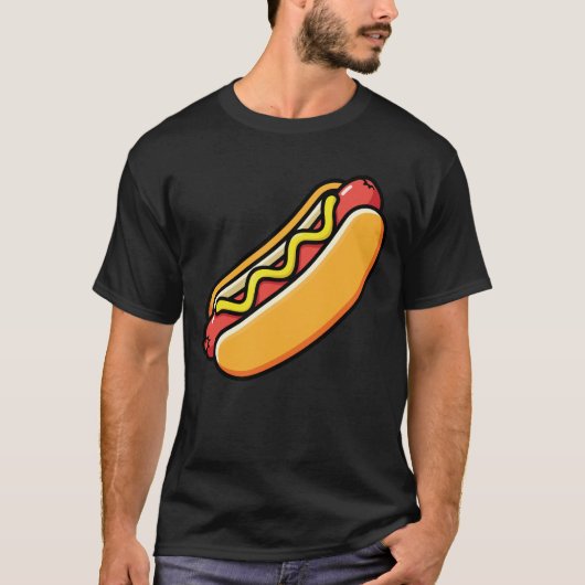 Hot Dog Funny Snack Illustration Tシャツ (正面)