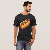 Hot Dog Illustration Fast Food  Tシャツ (正面フル)
