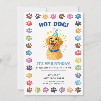 Hot Dog It’s My Birthday, Puppy Paw-ty  招待状
