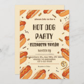Hot Dog Party Invitation – Fun Food Celebration 招待状 (正面/裏面)