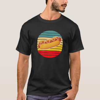 Hot Dog Retro Sunset Funny Hot Dog Gift Tシャツ