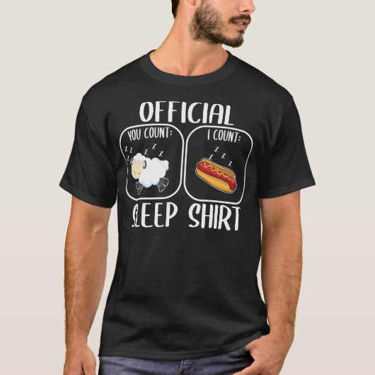 Hot Dog Sleep Shirt Count Sheep Tシャツ (正面)
