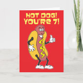 Hot Dog! You're 7! 7th Birthday カード (正面)