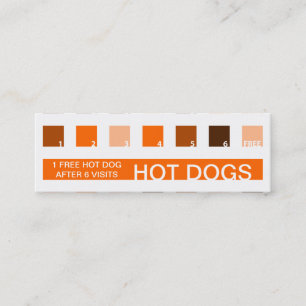HOT DOGSのお客様へのモダン感謝(正方形) ロイヤリティカード