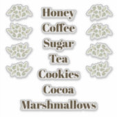 Hot Drink Bar Labels  シール (正面)