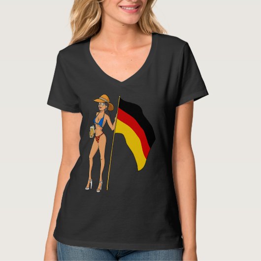 Hot Fan Girl Germany Tシャツ (正面)