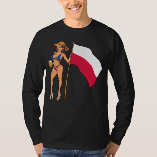 Hot Fan Girl Poland Tシャツ (正面)