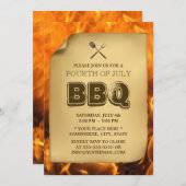 Hot Fire Annual 7月4日BBQパーティの招待状 招待状 (正面/裏面)