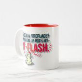 Hot-Flash Christmas Mug | Funny Menopause Gift ツートーンマグカップ (正面左)