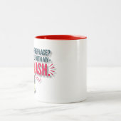 Hot-Flash Christmas Mug | Funny Menopause Gift ツートーンマグカップ (中央)