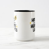 Hot Flashes. Heavy Lifts Coffee  ツートーンマグカップ (中央)