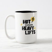 Hot Flashes. Heavy Lifts Coffee  ツートーンマグカップ (左)