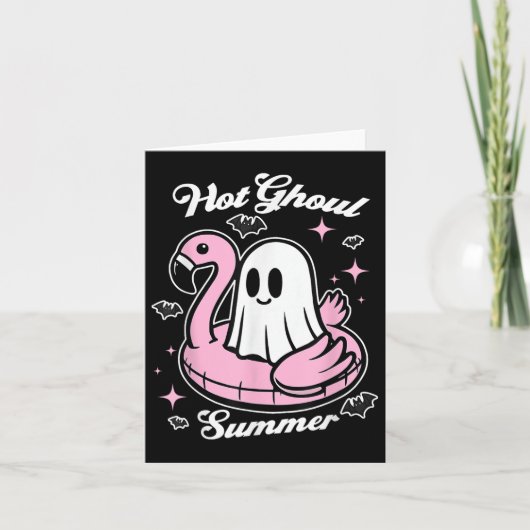 Hot Ghoul Summer Flamingo Ghost Summerween  カード (正面)