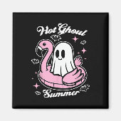 Hot Ghoul Summer Flamingo Ghost Summerween  マグネット (正面)
