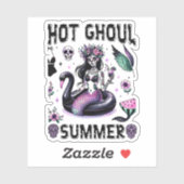 Hot Ghoul Summer Spooky Mermaid Goth Halloween シール (シート)